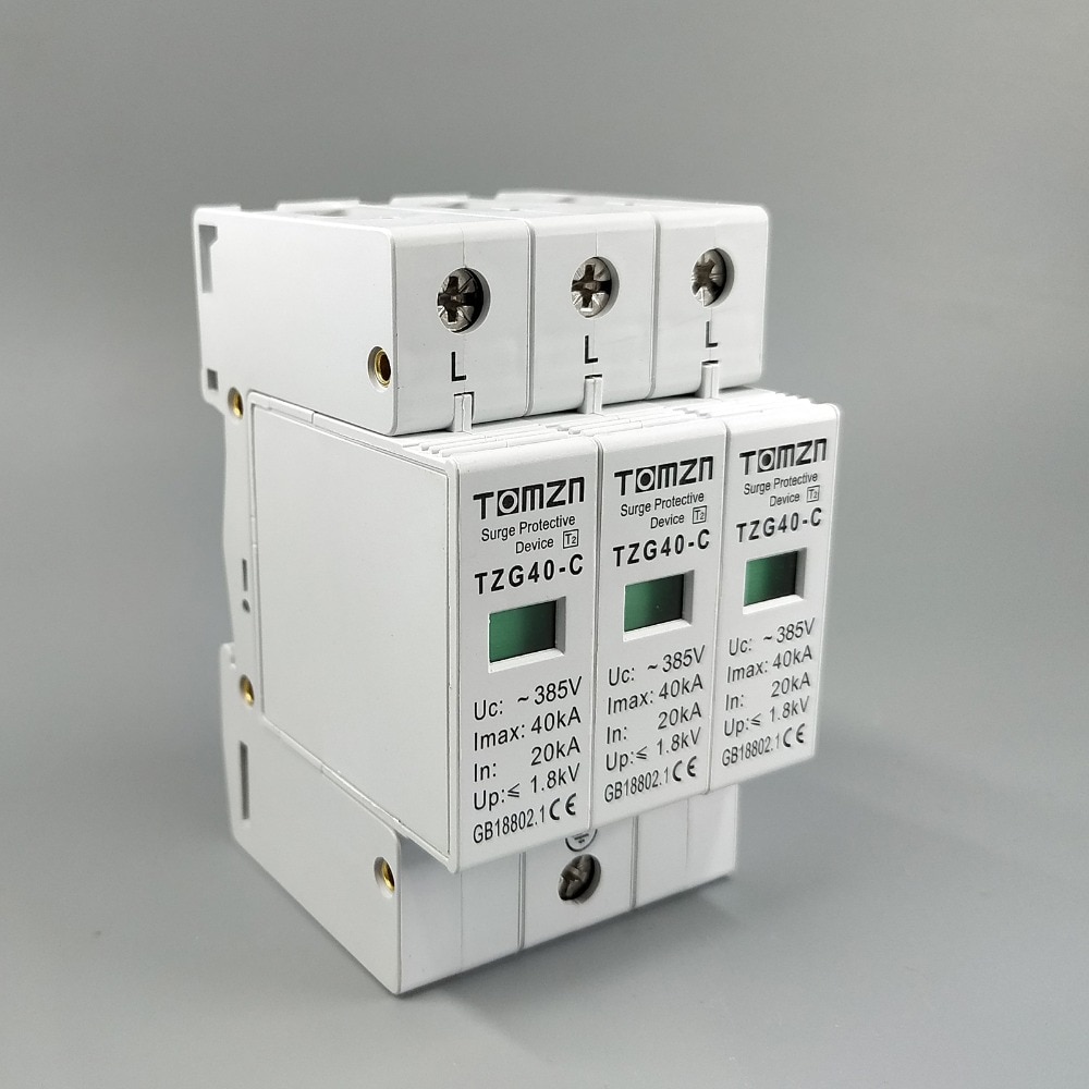 AC SPD 3P 20KA〜40KA C〜385V房屋電湧保護器保護器保護劑低壓避雷器設備