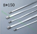 高質量100pcs 8mmx150mm自鎖不銹鋼拉鍊拉鍊拉鍊領帶包裹