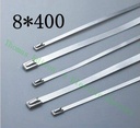 高質量100pcs 8mmx400mm自鎖不銹鋼拉鍊拉鍊拉鍊領帶包裹