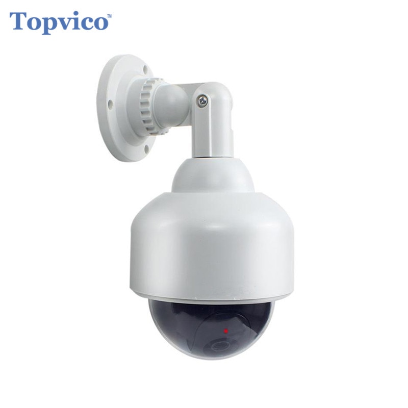 topvico虛擬相機PTZ速度圓頂電池電動閃爍閃爍LED LED假戶外監視SECU