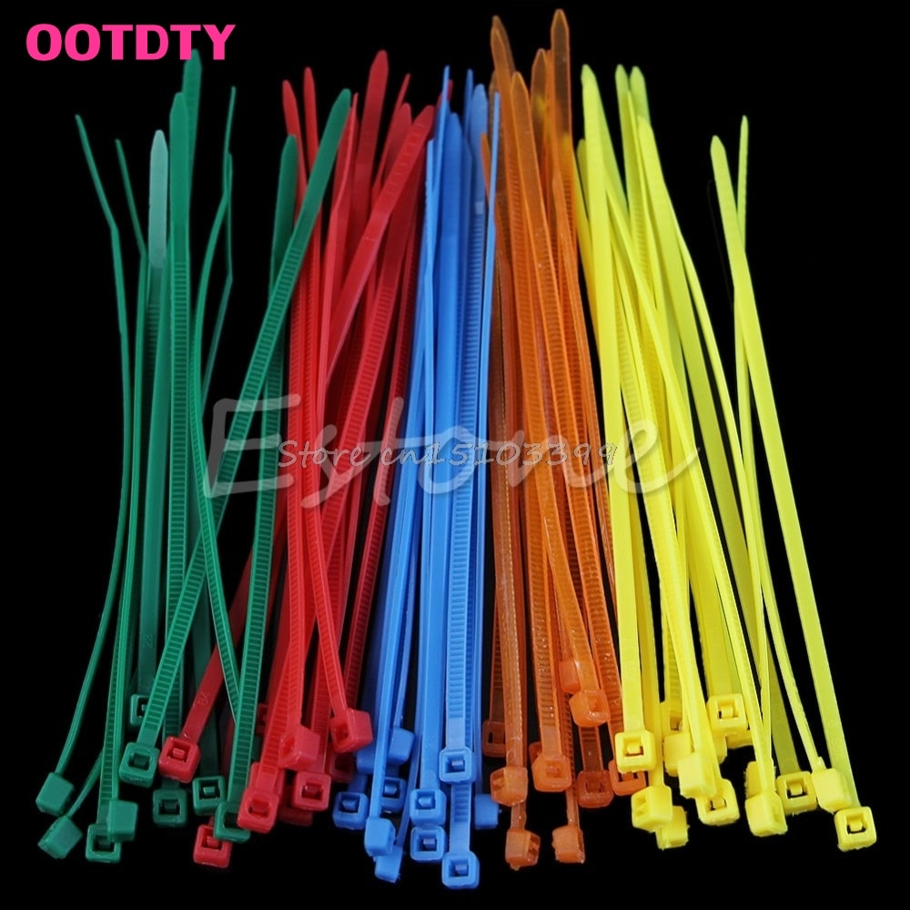 100pcs 2.5mm x 100mm通用尼龍塑料拉鍊飾面電纜綁帶綁帶熱銷售G08 Drop Ship