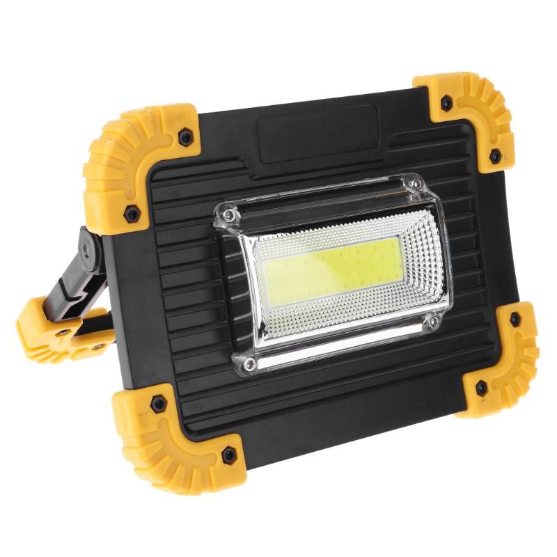 20W 400lm LED聚光燈便攜式可充電室外露營緊急草坪工作釣魚照明l