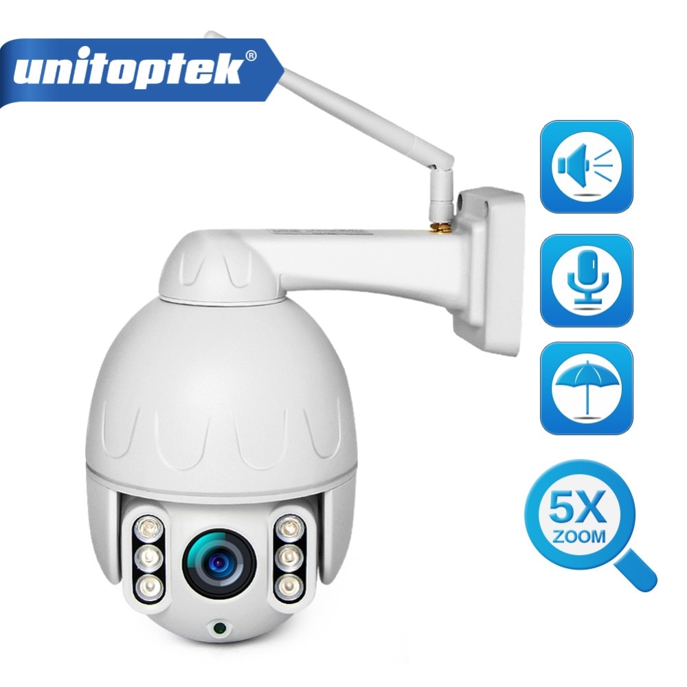 迷你PTZ WiFi IP攝像頭1080P 5X變焦室外圓頂無線無線ip攝像頭2.0MP夜視50m S