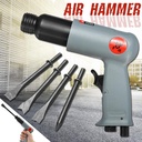 空氣鎚鑽工具套件，帶4件鑿子1/4英寸碎屑鉚接氣動氣動工具HA