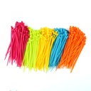 100pcs/pack合同彩色實用的混合顏色塑料電纜綁帶102mm x 2mm Zip Tie Cab