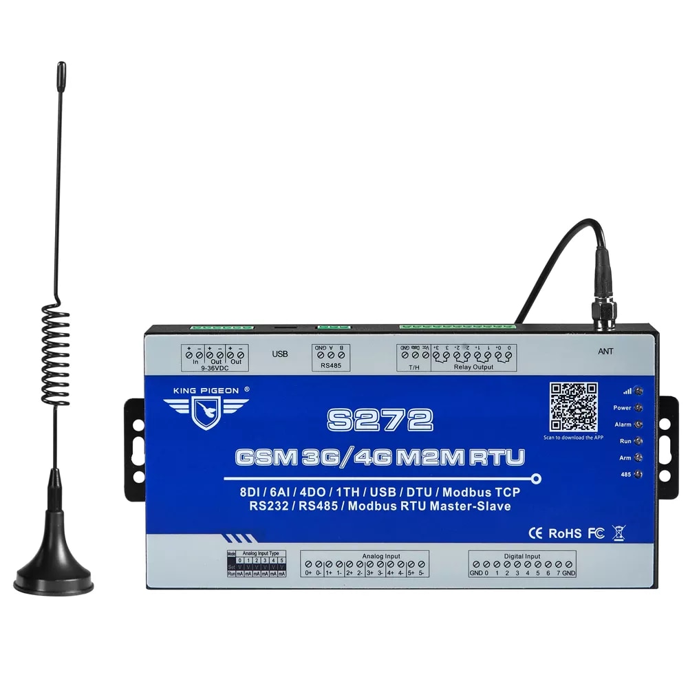 工業4G Cellular Modbus RTU大師PLC智能電錶遠程數據採集MQTT IOT網關