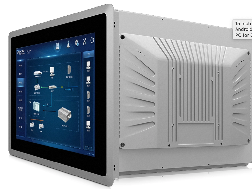 IP65防水15英寸電容觸摸屏J4125 4GB 128GB DC 12V無風扇工業觸摸面板PC